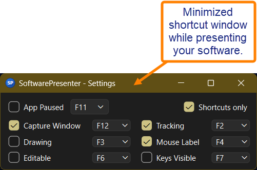 SoftwarePresenter Shortcuts Only